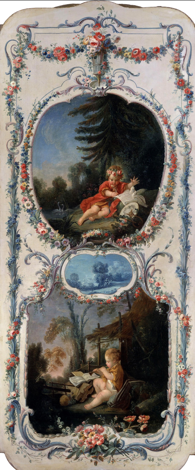A022046《诗歌与音乐》法国画家弗朗索瓦·布歇高清作品 油画-第1张