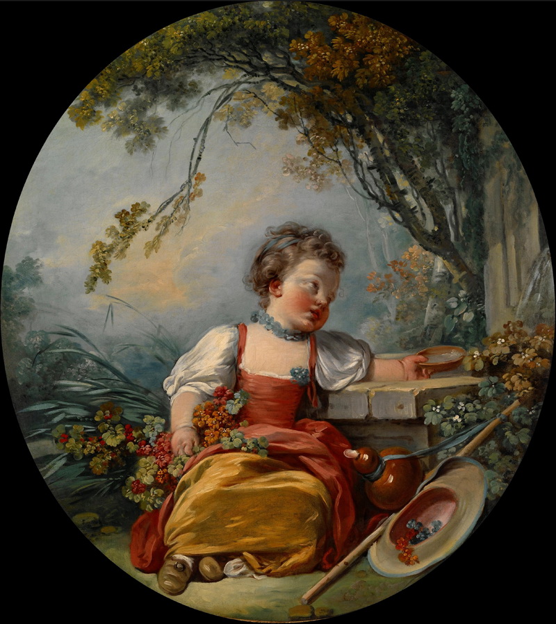 A022078《小朝圣布彻》法国画家弗朗索瓦·布歇高清作品 油画-第1张