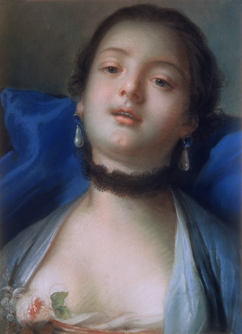 A022099《女士肖像》法国画家弗朗索瓦·布歇高清作品 油画-第1张