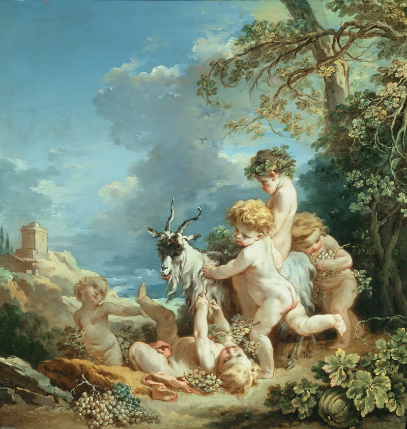 A022128《秋天1731年》法国画家弗朗索瓦·布歇高清作品 油画-第1张