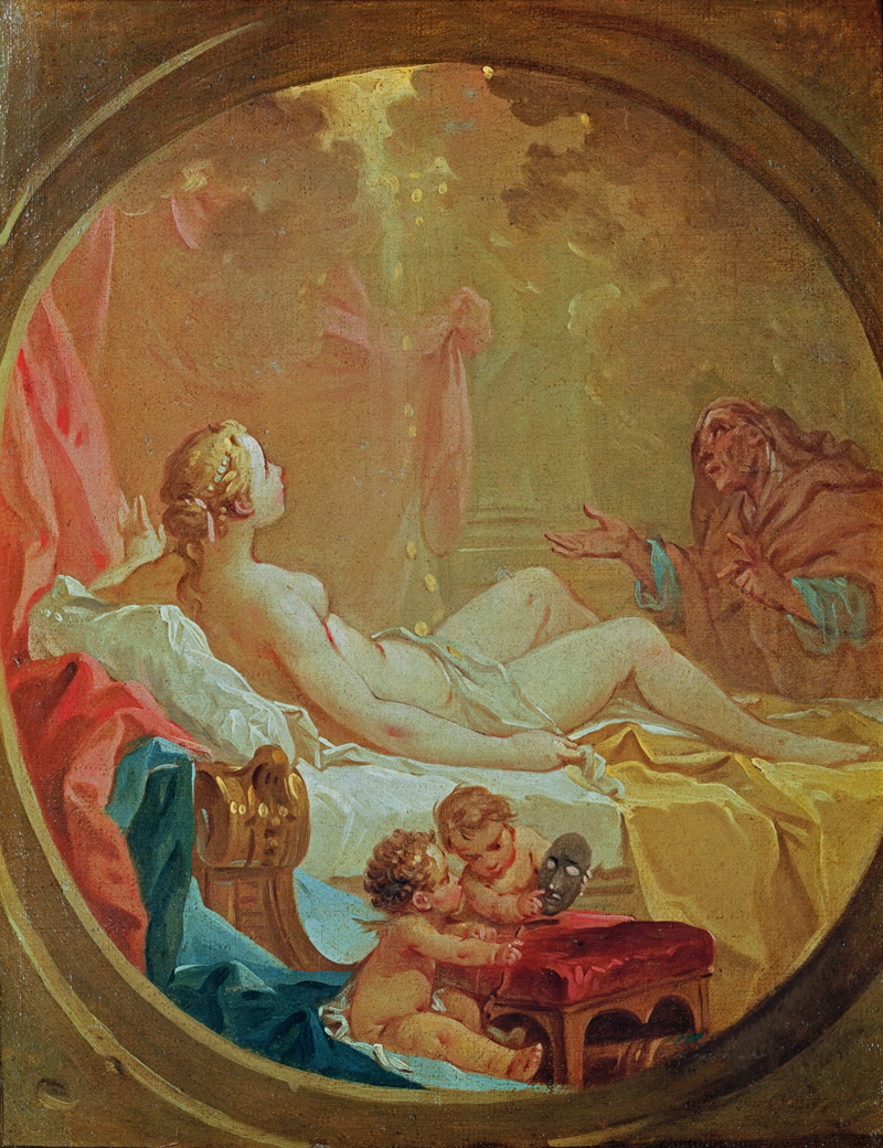 A022129《达那厄》法国画家弗朗索瓦·布歇高清作品 油画-第1张