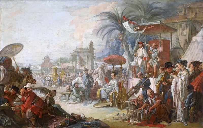 A022167《中国的展览会1742》法国画家弗朗索瓦·布歇高清作品 油画-第1张