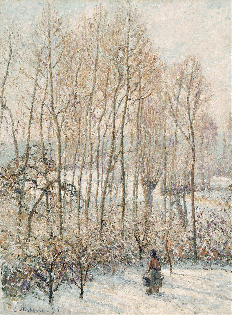 A023011《阴天》法国画家卡米耶·毕沙罗高清作品 油画-第1张