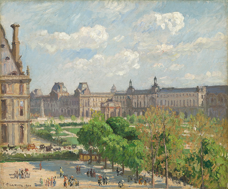 A023046《杜伊勒里宫广场花园》法国画家卡米耶·毕沙罗高清作品 油画-第1张