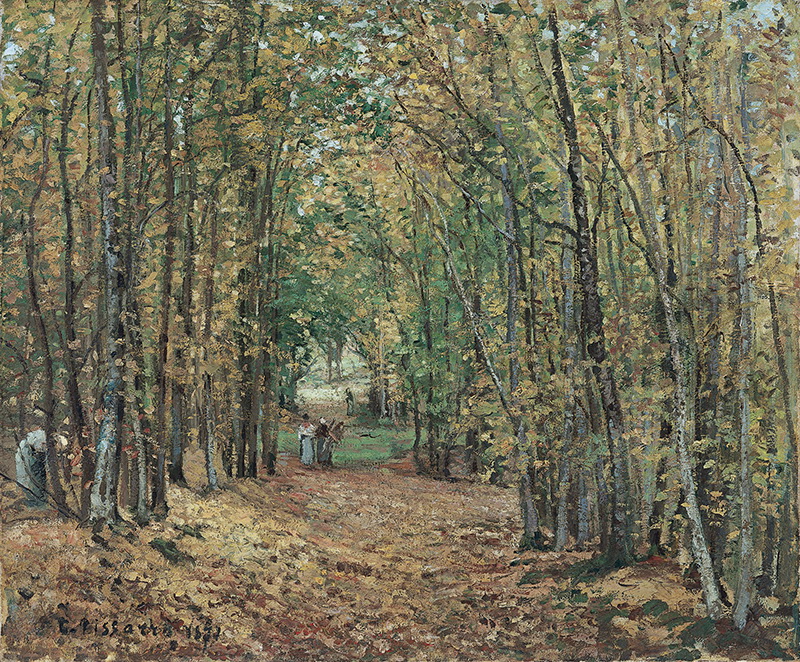 A023051《马尔利树林》法国画家卡米耶·毕沙罗高清作品 油画-第1张