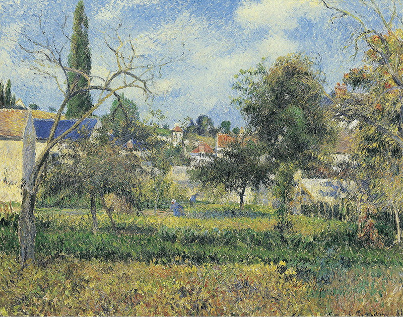 A023060《马布瓦松浮桥》法国画家卡米耶·毕沙罗高清作品 油画-第1张
