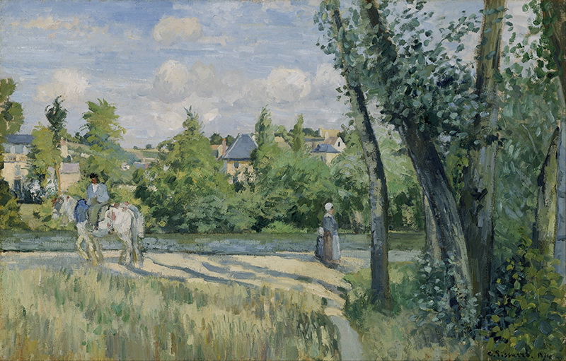 A023064《 路上的阳光》法国画家卡米耶·毕沙罗高清作品 油画-第1张
