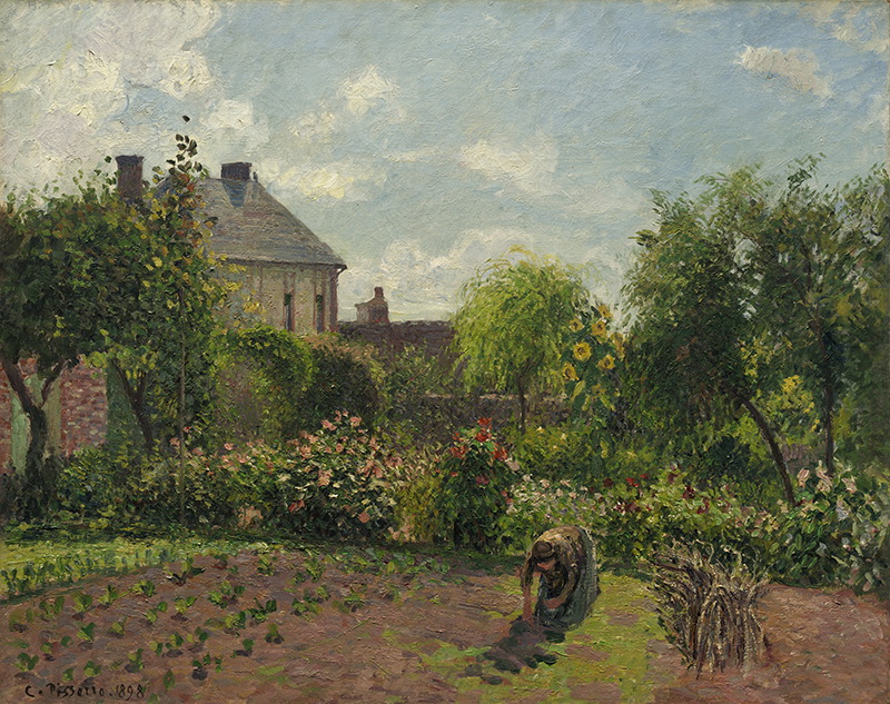 A023066《 埃拉格尼的艺术家花园》法国画家卡米耶·毕沙罗高清作品 油画-第1张