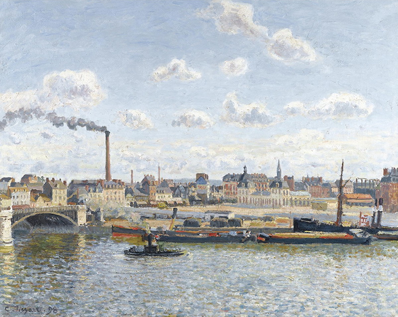 A023087《Rouen, Saint-Sever, Afternoon》法国画家卡米耶·毕沙罗高清作品 油画-第1张