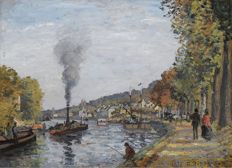 A023094《玛丽的塞纳河》法国画家卡米耶·毕沙罗高清作品 油画-第1张