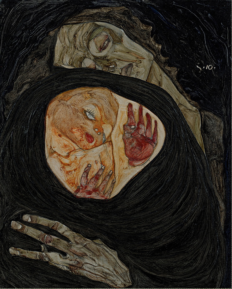 A024014 《死去的母亲》奥地利画家埃贡·席勒高清作品 奥地利-第1张