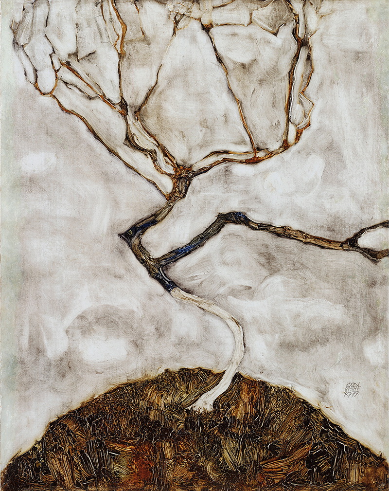 A024016 《晚秋的树》奥地利画家埃贡·席勒高清作品 奥地利-第1张