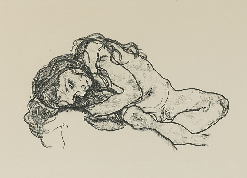 A024057 《裸女》奥地利画家埃贡·席勒高清作品 奥地利-第1张