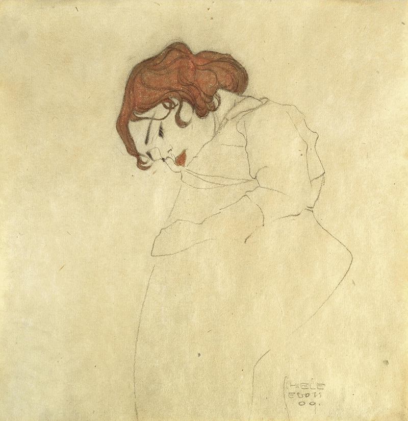 席勒画 A024101《作品十》奥地利画家埃贡·席勒高清作品– 高清名画