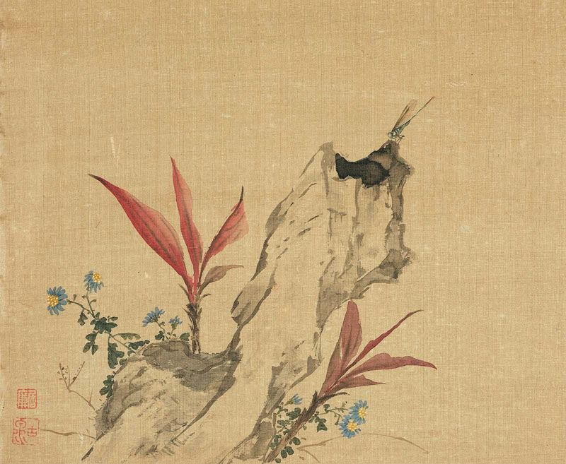 B2047012《花卉奇石十二开之十二》清代画家居廉高清作品 清代-第1张