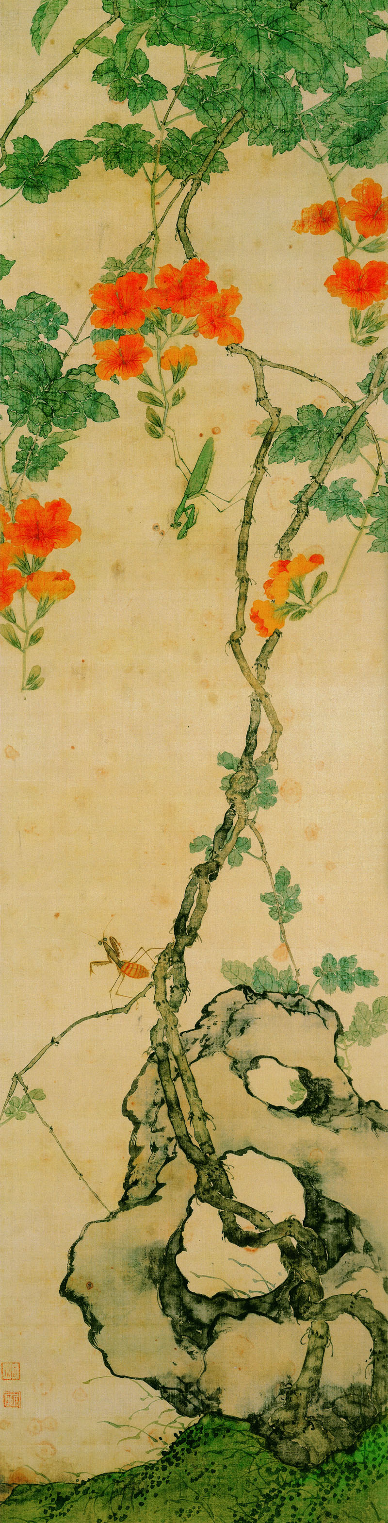 B2047013《花卉四屏之一》清代画家居廉高清作品 清代-第1张