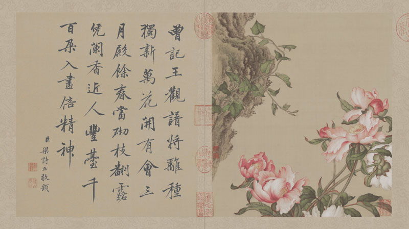 B2049005《花鸟图册之五》清代画家郎世宁高清作品 书法-第1张