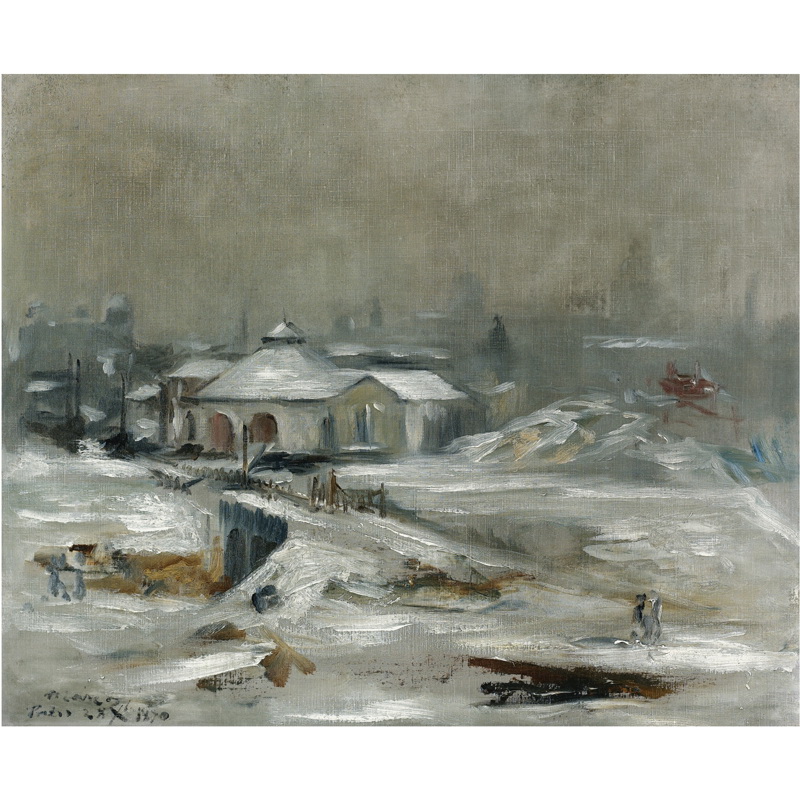 A019091《冬天》法国画家爱德华·马奈高清作品 油画-第1张
