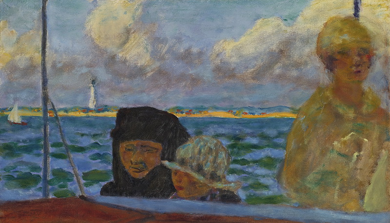 A026035《n船。海上散步》法国画家皮埃尔·博纳尔高清作品 油画-第1张