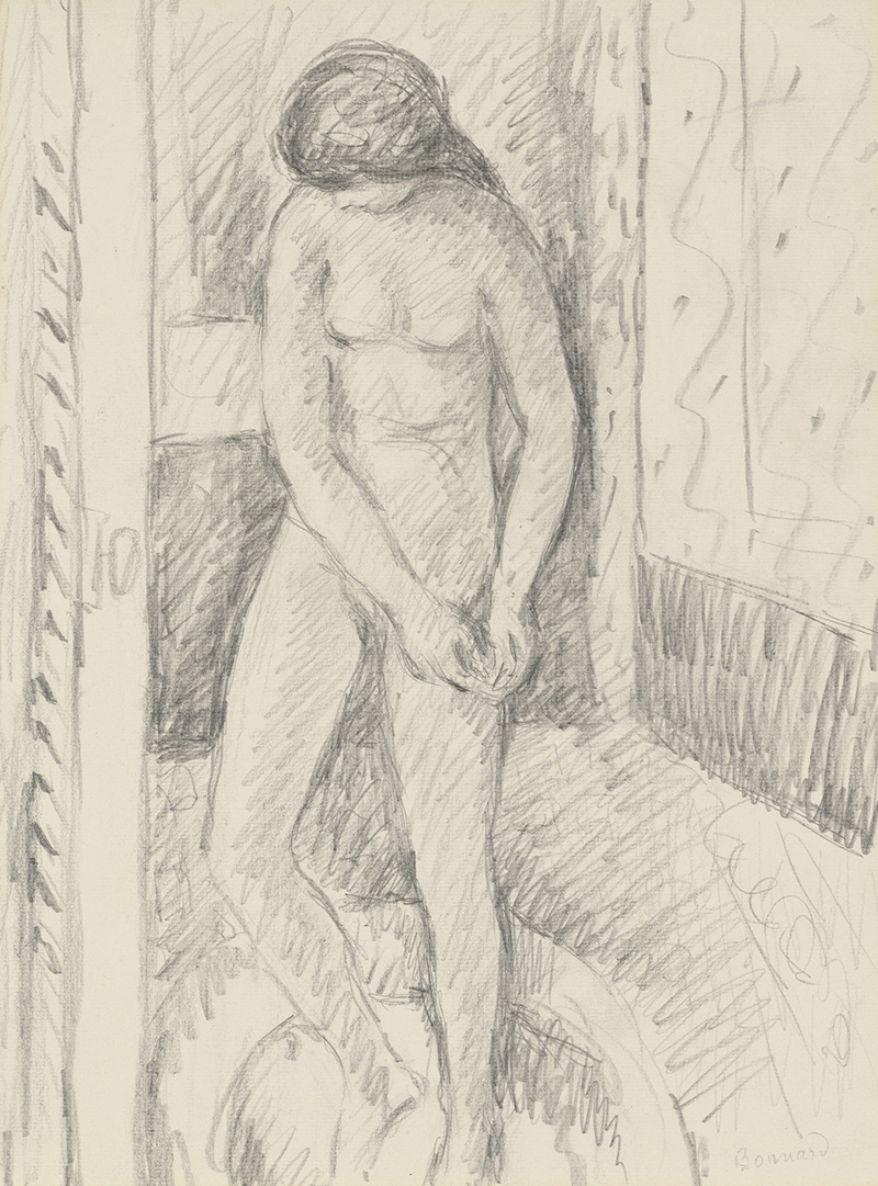 A026040《裸体》法国画家皮埃尔·博纳尔高清作品 油画-第1张