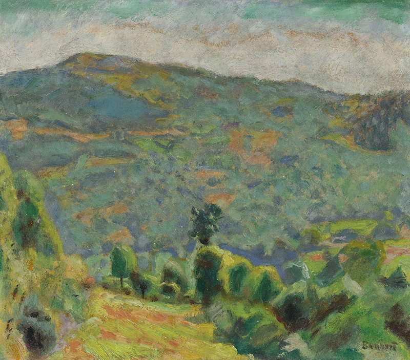 A026042《多芬的山景》法国画家皮埃尔·博纳尔高清作品 油画-第1张