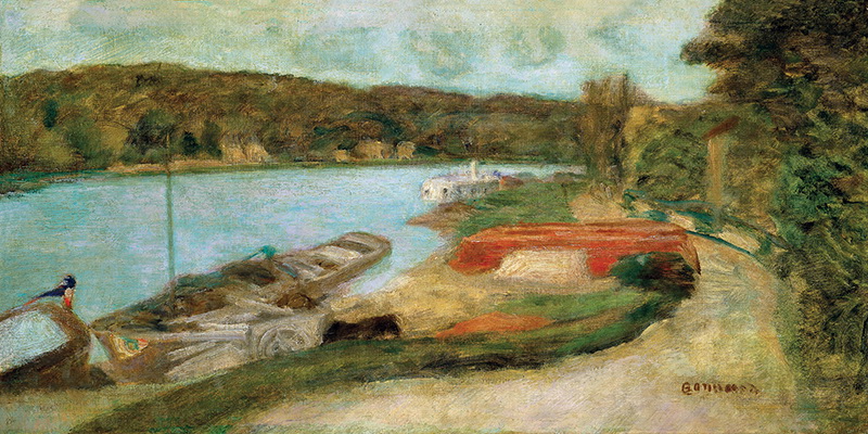 A026051《弗农的塞纳河》法国画家皮埃尔·博纳尔高清作品 油画-第1张