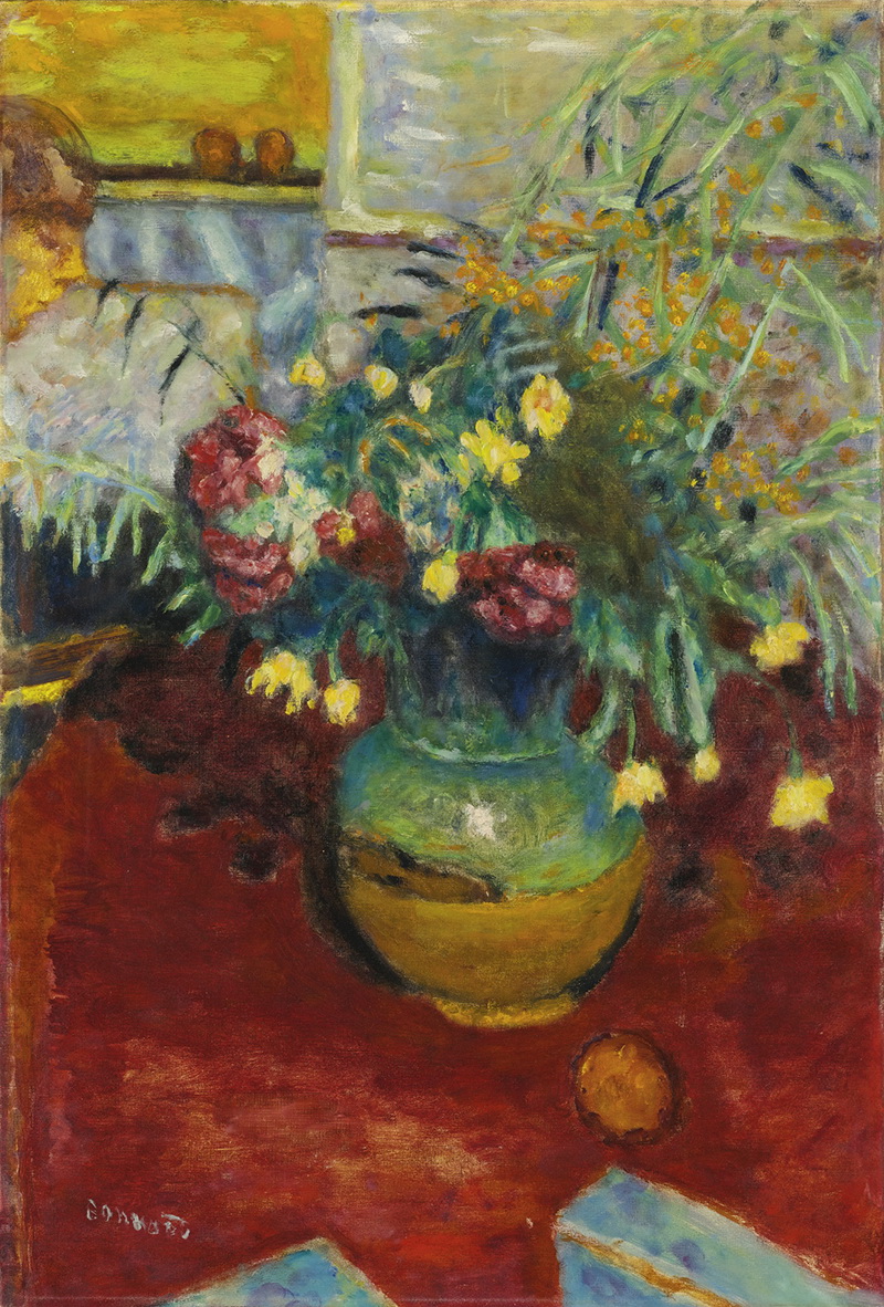 A026052《花瓶》法国画家皮埃尔·博纳尔高清作品 油画-第1张