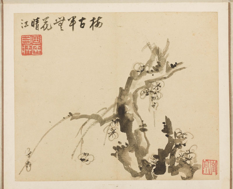 B2053003《梅花册页三》清代画家李方膺高清作品 清代-第1张