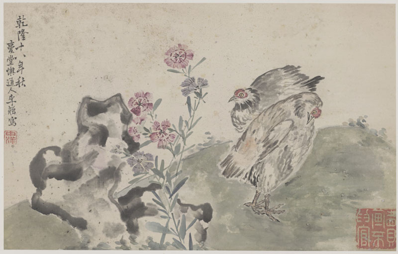 B2054001《花鸟十二开之一》清代画家李复堂高清作品 清代-第1张