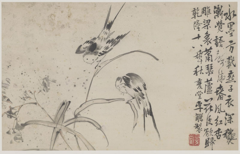 B2054008《花鸟十二开之八》清代画家李复堂高清作品 清代-第1张