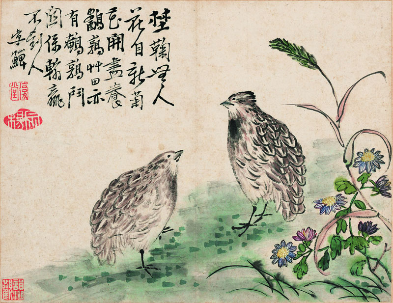 B2054027《花鸟册十开之九》清代画家李复堂高清作品 清代-第1张