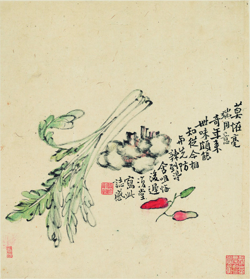 B2054029《花卉十二开之一》清代画家李复堂高清作品 清代-第1张