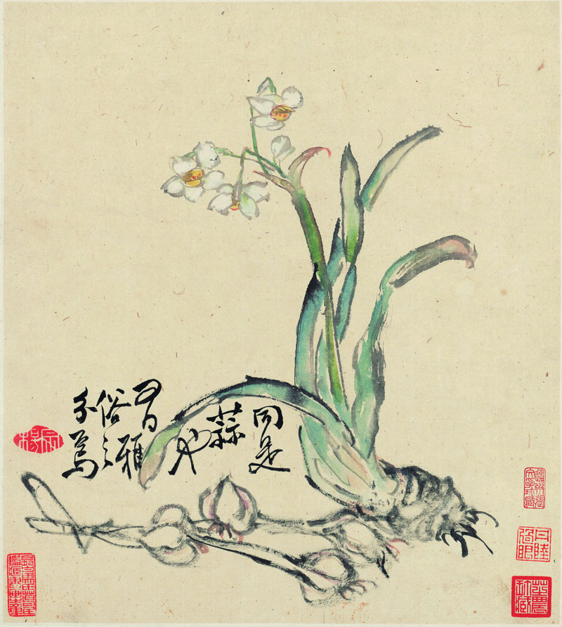 B2054030《花卉十二开之二》清代画家李复堂高清作品 清代-第1张