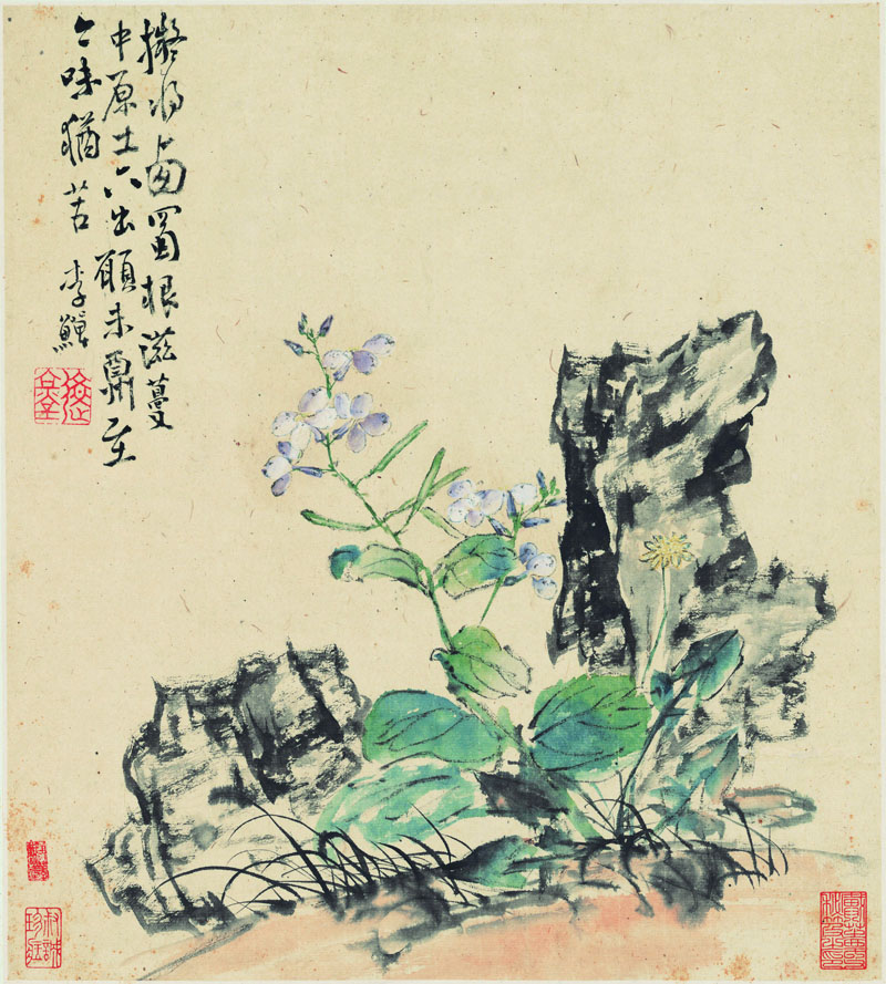 B2054033《花卉十二开之五》清代画家李复堂高清作品 清代-第1张