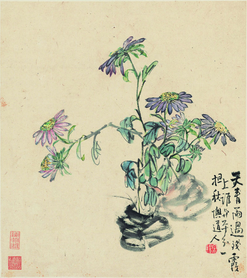 B2054036《花卉十二开之八》清代画家李复堂高清作品 清代-第1张