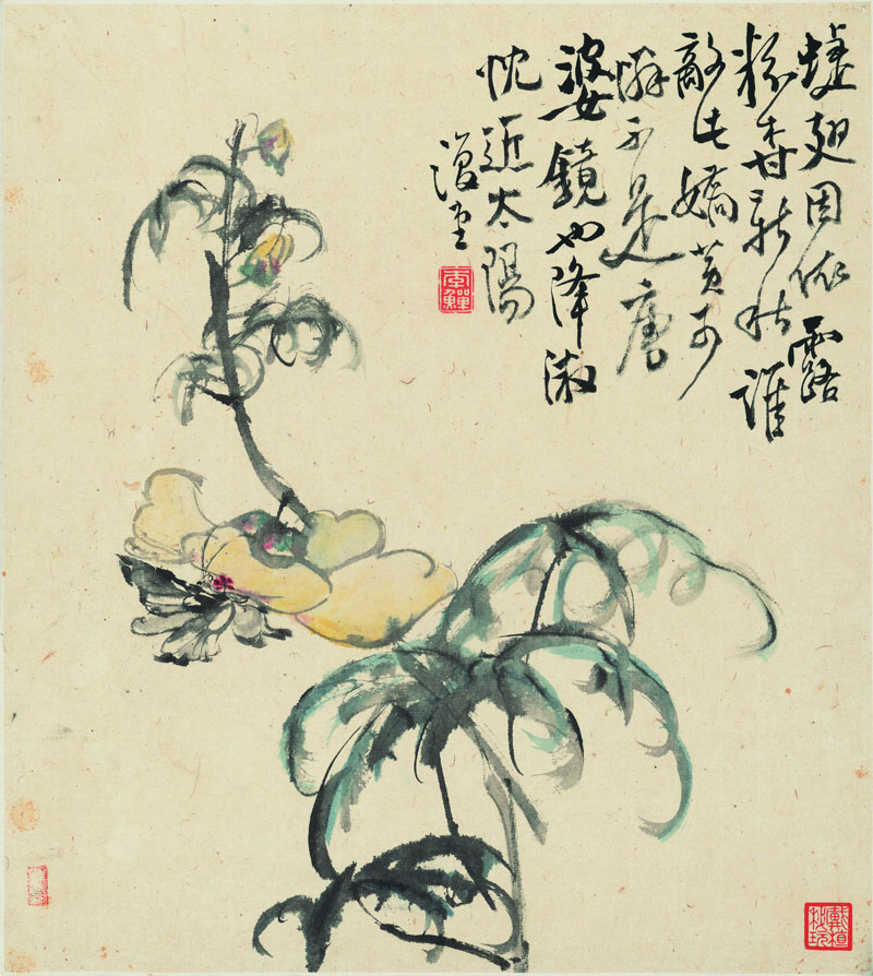 B2054037《花卉十二开之九》清代画家李复堂高清作品 清代-第1张