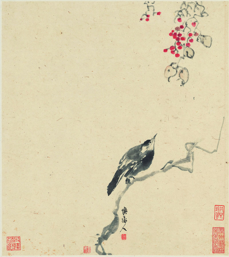 B2054038《花卉十二开之十》清代画家李复堂高清作品 清代-第1张