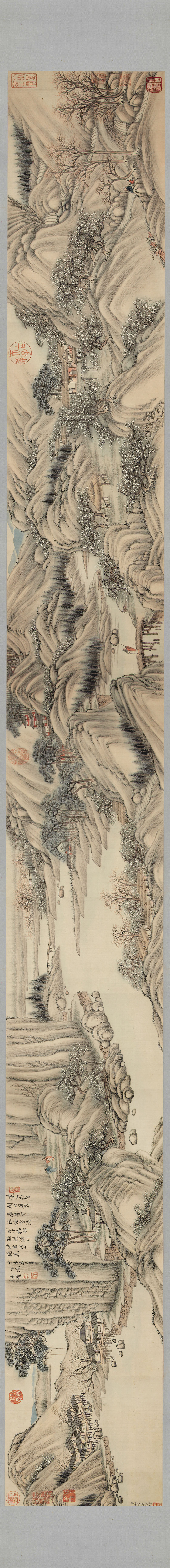 B2058001《探雪图卷》清代画家励宗万高清作品 清代-第1张