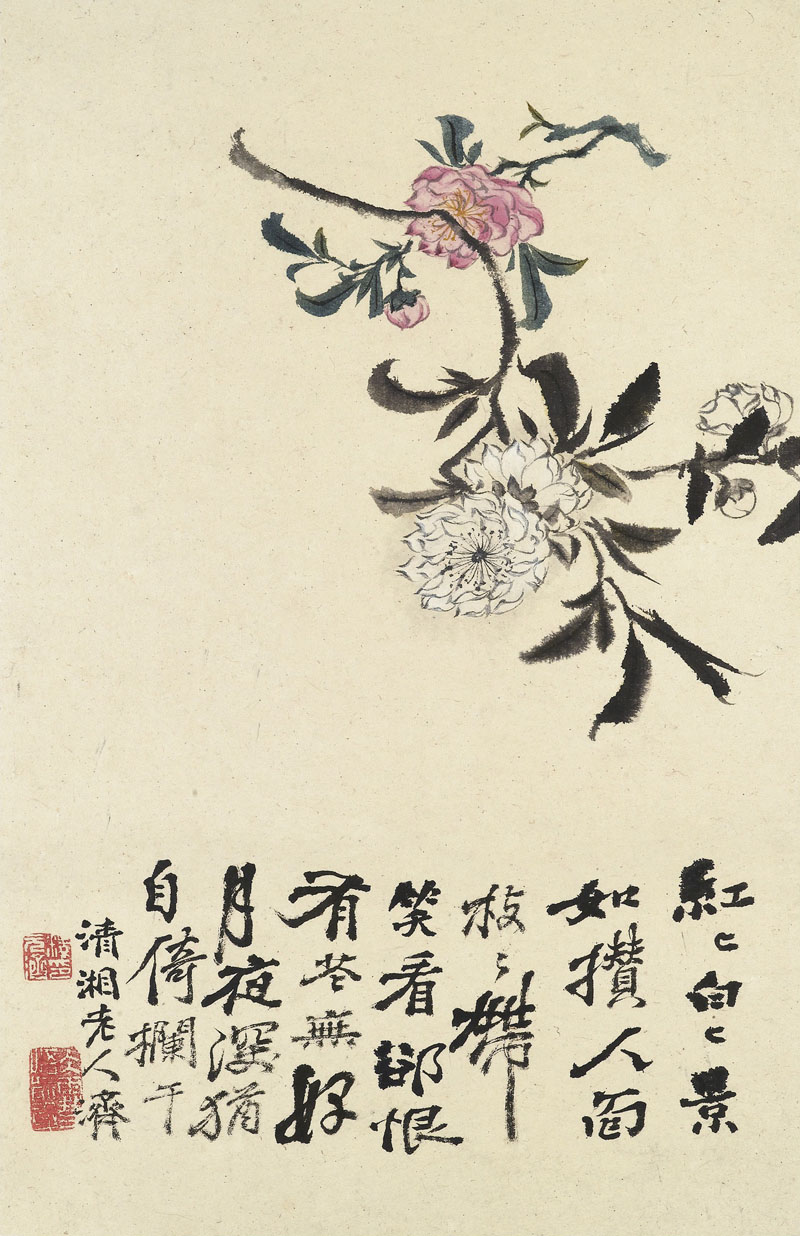 B2087003《花卉册十帧之三》清代画家石涛高清作品 清代-第1张