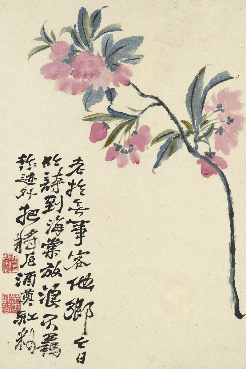 B2087005《花卉册十帧之五》清代画家石涛高清作品 清代-第1张