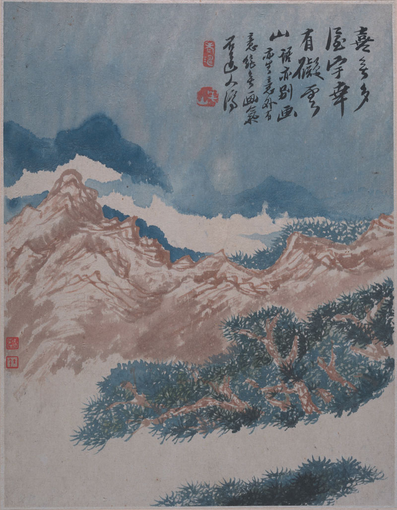 B2087030《郊野墨色图册之八》清代画家石涛高清作品 清代-第1张