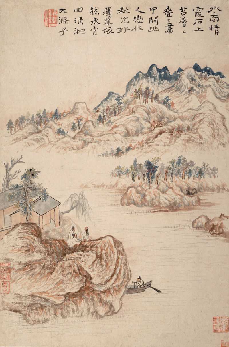 B2087111《赠刘石头山水图册之二》清代画家石涛高清作品 清代-第1张