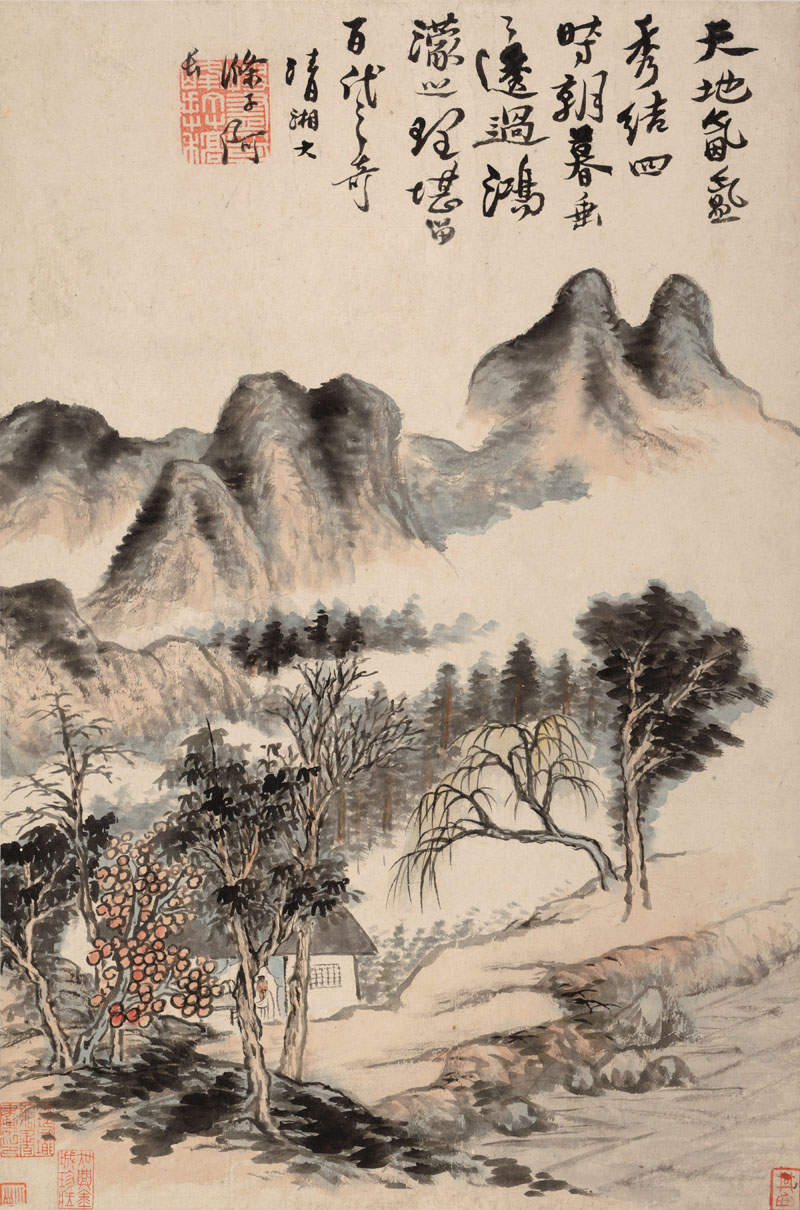 B2087115《赠刘石头山水图册之六》清代画家石涛高清作品 清代-第1张