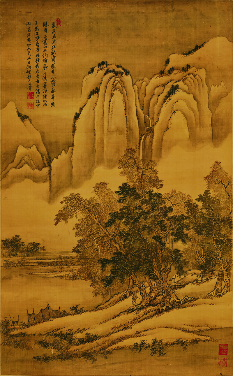 B2093019《仿古四季山水图 仿夏禹玉渔庄》清代画家王翚高清作品 清代-第1张