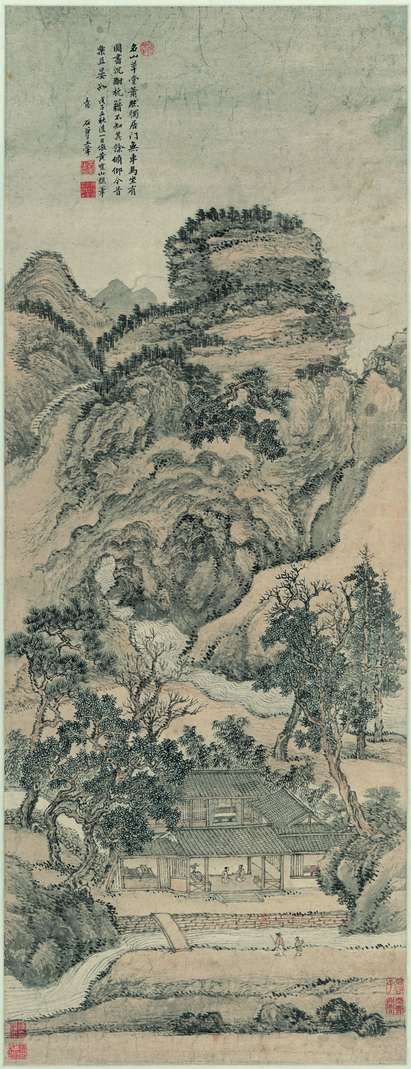 B2093035《仿王蒙山水图》清代画家王翚高清作品 清代-第1张