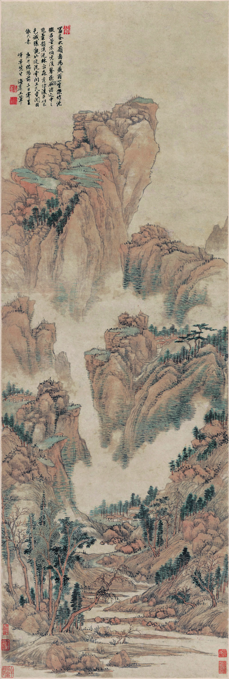 B2093036《富春大岭图》清代画家王翚高清作品 清代-第1张