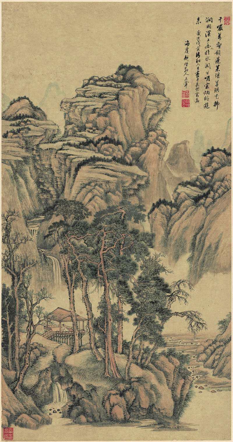 B2093044《水阁幽山图》清代画家王翚高清作品 清代-第1张