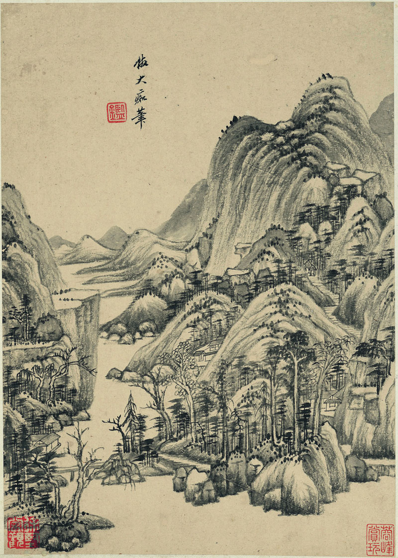 B2094009《仿古山水图册之一》清代画家王鉴高清作品 清代-第1张