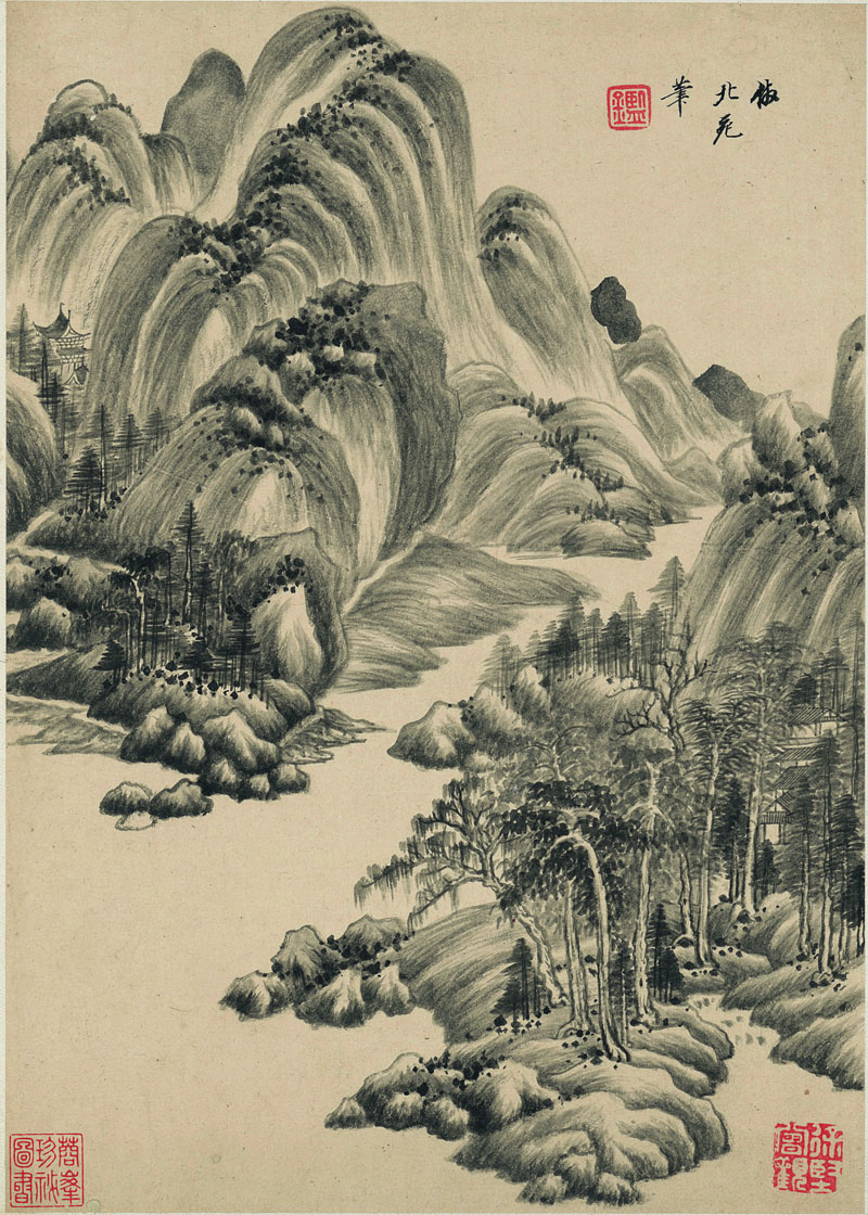 B2094010《仿古山水图册之二》清代画家王鉴高清作品 清代-第1张