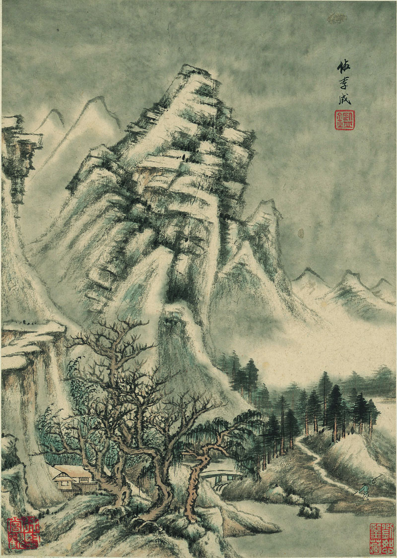 B2094011《仿古山水图册之三》清代画家王鉴高清作品 清代-第1张